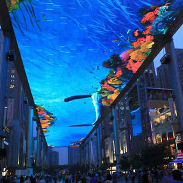 P10 outdoor high-definition LED canopy screen